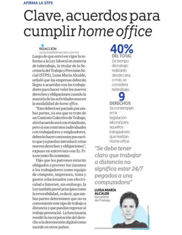 Clave, acuerdos para cumplir home office