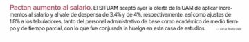 Se conjura huelga en la UAM; aceptan alza salarial de 3.4 por ciento
