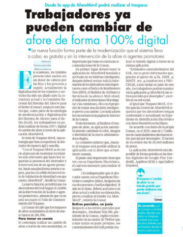 Trabajadores ya pueden cambiar de afore de forma 100% digital