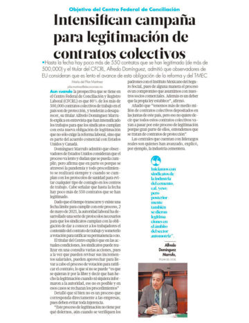 Intensifican campaña para legitimación de contratos colectivos