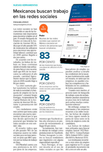Mexicanos buscan trabajo en las redes sociales