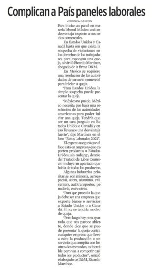 Complican a País paneles laborales