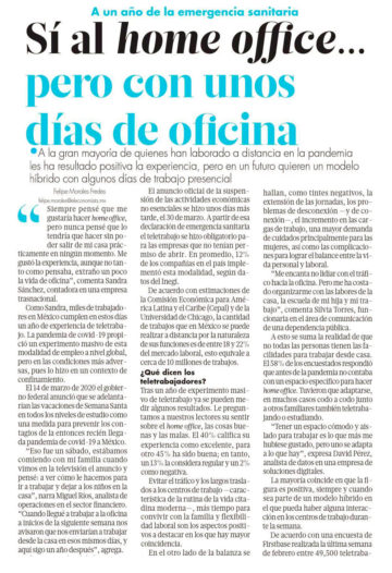 Sí al home office… pero con unos días de oficina