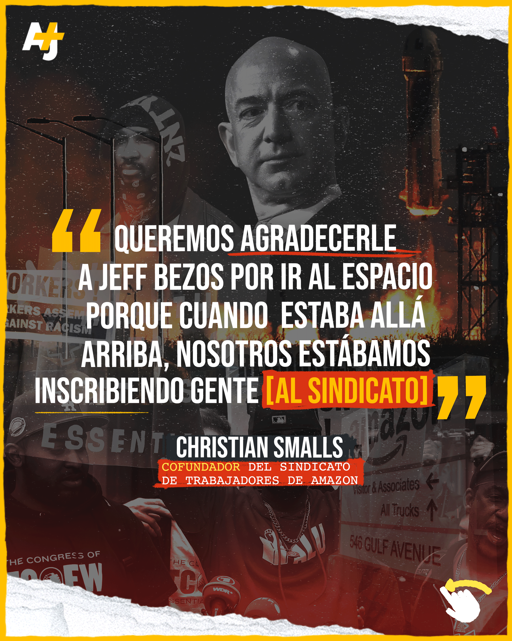 Christian Smalls fue despedido de Amazon por protestar para pedir mejores condiciones laborales