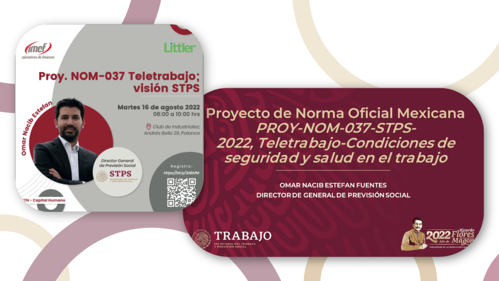 Proy. NOM 037 STPS 2022, Teletrabajo-Condiciones de seguridad y salud en el trabajo
