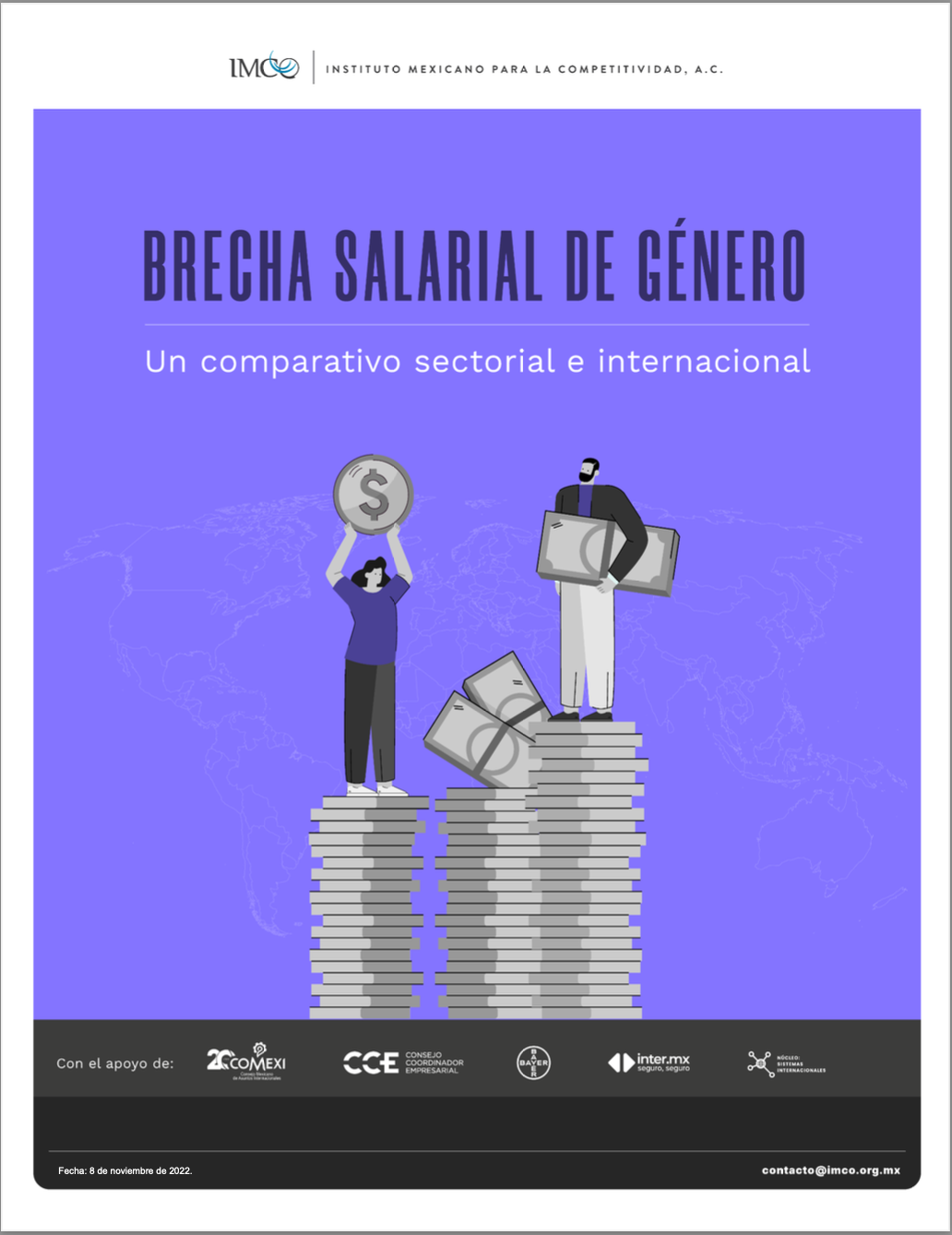 Boletín y Estudio sobre la brecha salarial en Mexico; IMCO