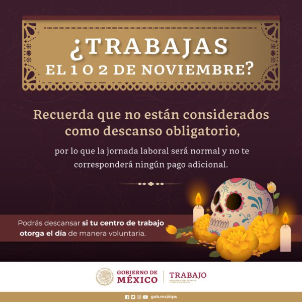 ¿Trabajas el 1 o 2 de noviembre?