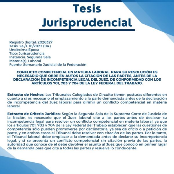 Contradicción de criterios segunda sala emplazar antes de declarar incompetencia