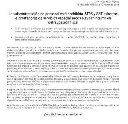 Será delito fiscal evadir el Repse