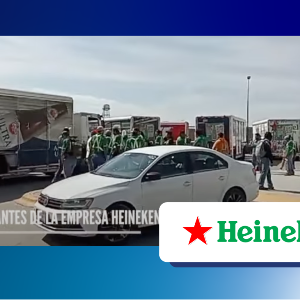 Realizan paro trabajadores de Heineken; piden que se reduzca la jornada laboral de hasta 15 horas diarias