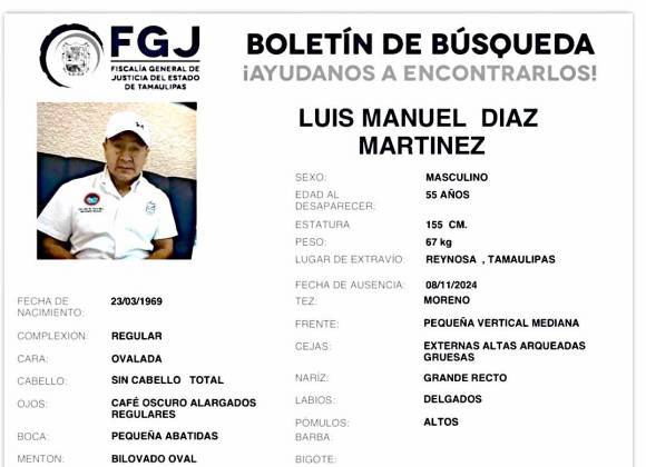 Reportan desaparición de líder sindical en Reynosa