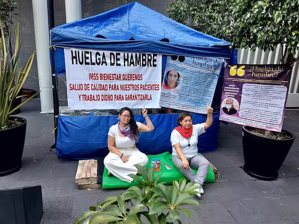 Trabajadores del IMSSBienestar levantan huelga
